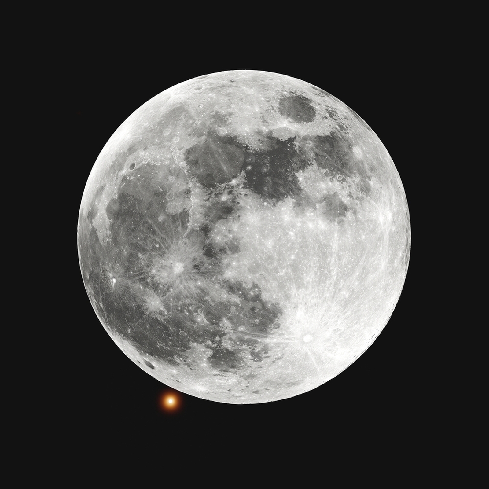 مقارنه ماه و مریخ، رویداد نجومی دی ماه